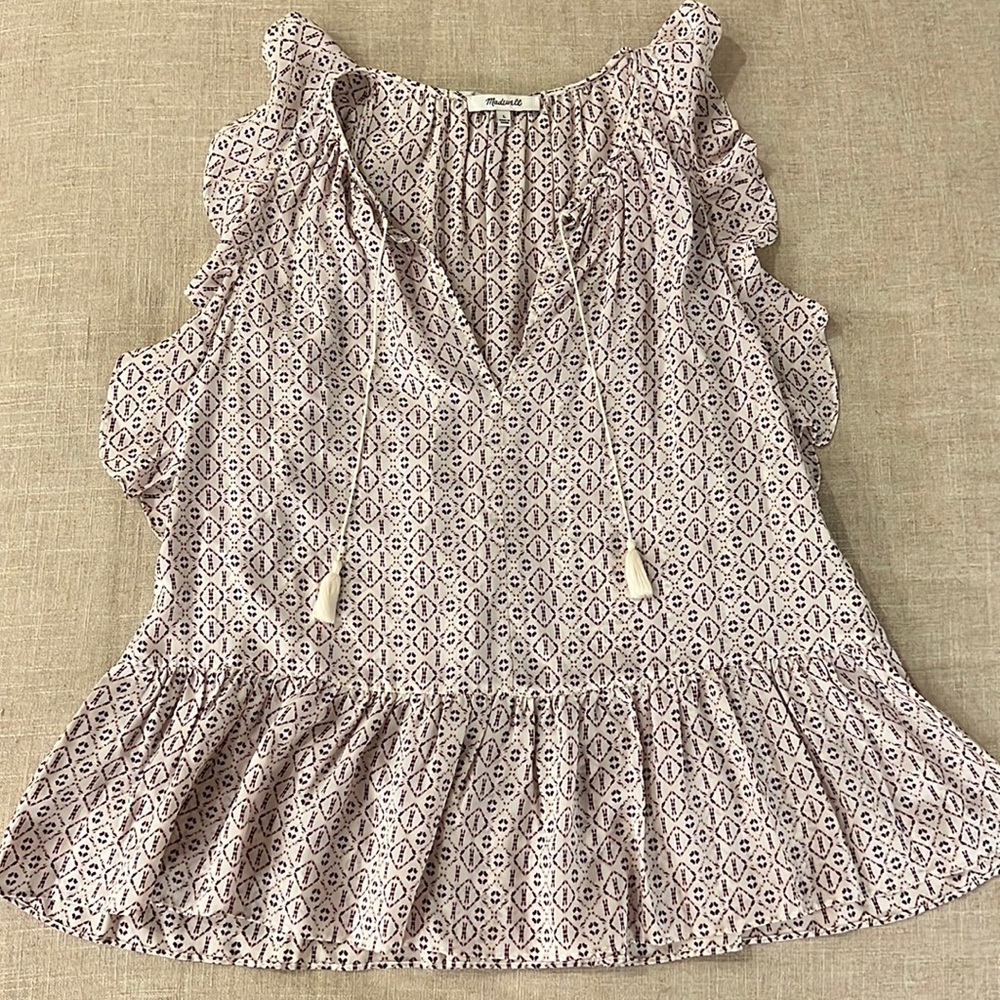 Madewell Sleeveless Silk Blouse Size L